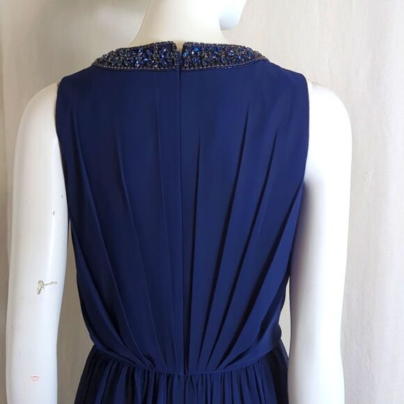 Mac Duggal Formal Gown Navy Chiffon Size 12 - Picture 8 of 13